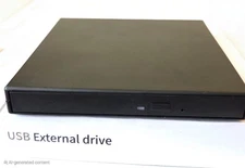 Ultra Thin External Optical Drive Enclosure with CD DVD Writer,  