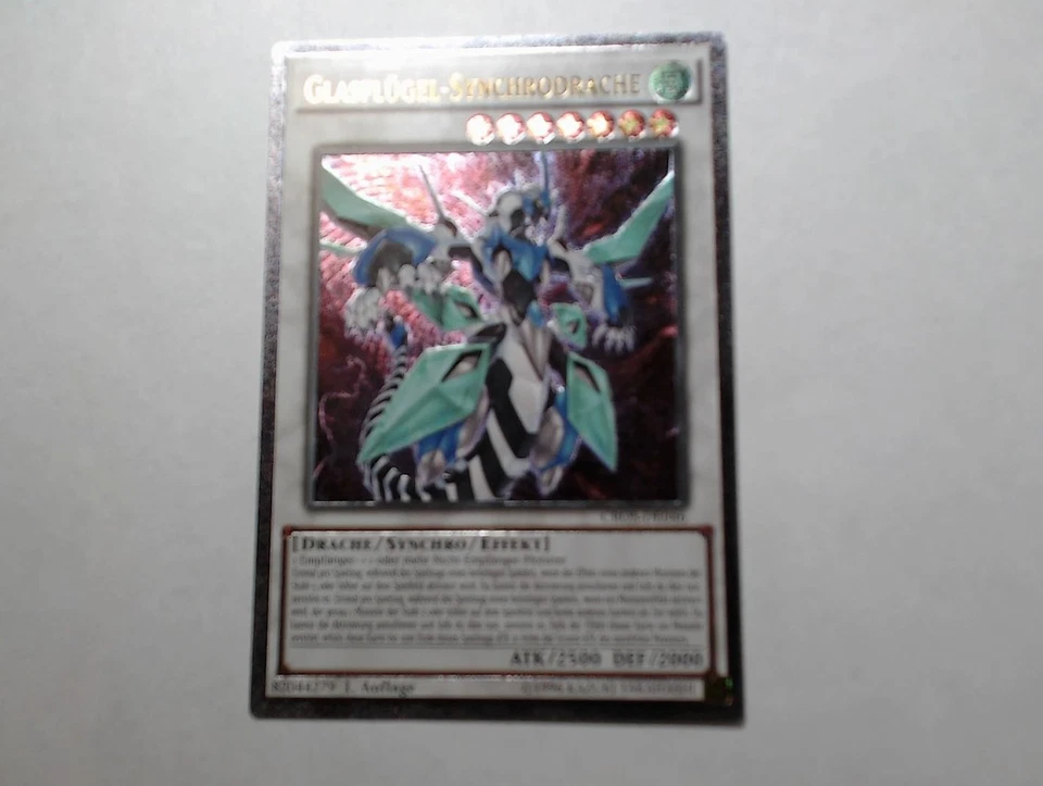 Yugioh GLASFLÜGEL-SYNCHRODRACHE , cros-de046 Ultimate Rare deutsch NM 1. Auflage - Bild 3 von 4
