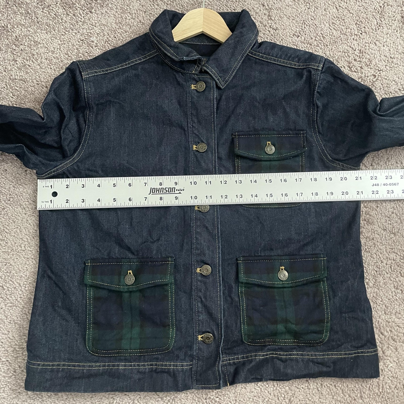 Pendleton Jacket Womens Medium Blue Denim Plaid P… - image 7