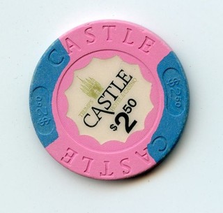 2.50 Chip from the Trump Castle Casino Atlantic City New Jersey 2 Blue