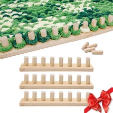 48" Chunky Knitting Blankets Loom - Customizable Wood Frame - Adjustable DIY ...