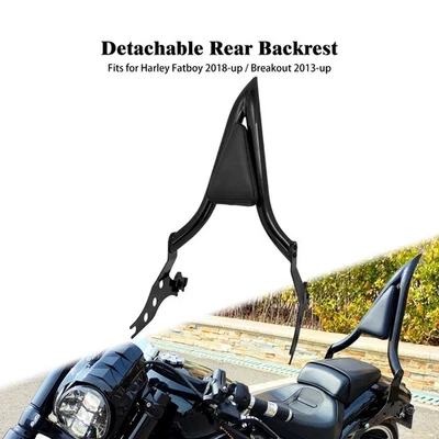 Abnehmbar Schwarz Passagier Rückenlehne Sissy bar Für Fat Boy 18+ Breakout 13+ - Bild 1 von 4