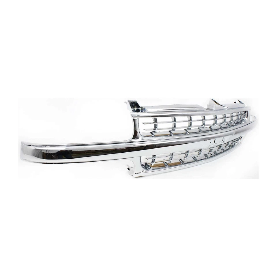Grille For 99-2002 Chevrolet Silverado 1500 2000-2006 Tahoe Chrome Plastic Foto 3 de 4
