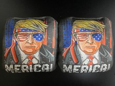 Trump Merica Logo Regulation Size Backyard Cornhole Bags Set of 4