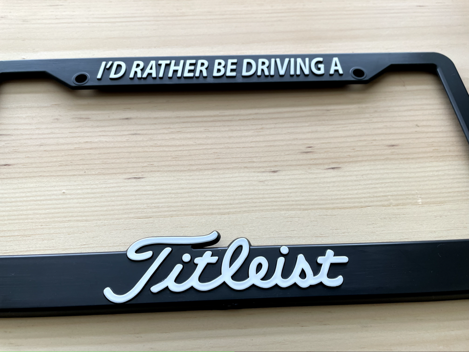 GOLF LICENSE PLATE FRAME TITLEIST, CALLAWAY, TAYLORMADE, PROV1, NXT