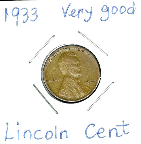 1933-P Lincoln Wheat Cent — photo from the most recent tracked eBay sale