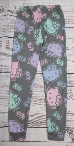 Sanrio Hello Kitty Gray Pink Green Flannel 2 Piece Pajama Set Youth Girls 10 - Picture 8 of 12