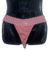 Vtg Rampage Thong Panty Mauve Pink XL Sissy Romantic Festival Whimsical Fairy