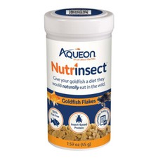 Aqueon Nutrinsect Goldfish Flakes 1.59 oz Natural Insect Protein Fish Food