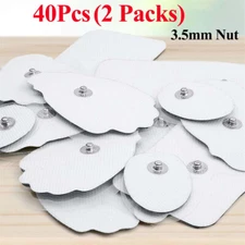 40PCS Snap On Replacement Pads For Pulse Massager & Electrode Tens Unit US