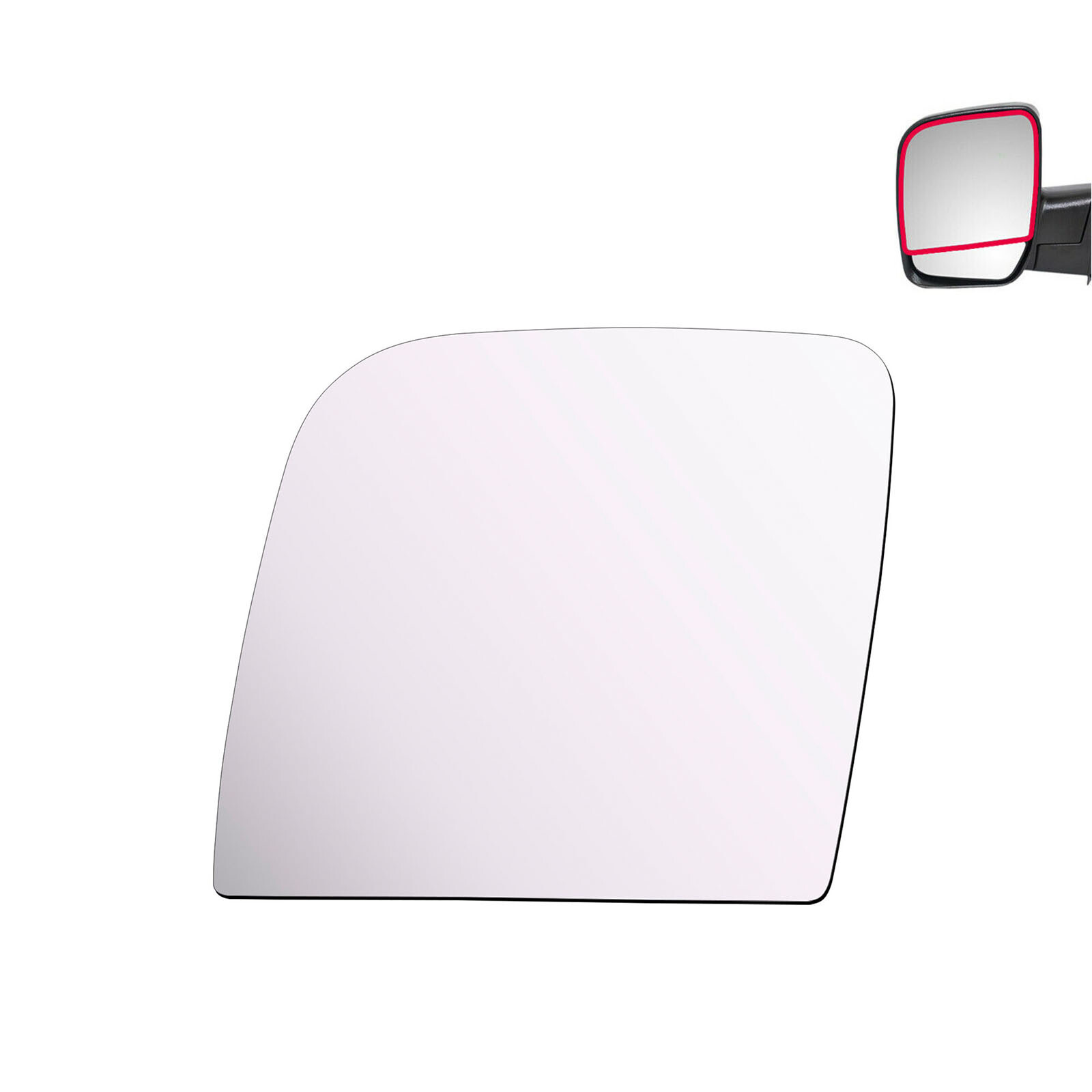 2005-14 Ford E-Series Econoline Left Side Upper Mirror Glass Flat Adhesive Replacement
