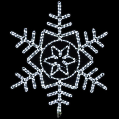 LED Rope Light Snowflake Motif - Lighted Silhouette - Cool White - 36 ...