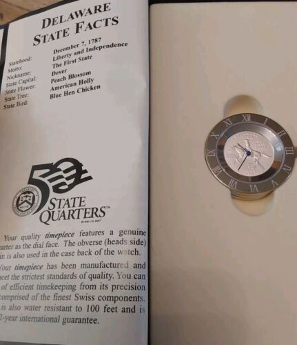 Statehood Quarter Coin Watch- 1999 Delaware U.S. Mint-NIB Watch Head Only - Picture 3 of 5