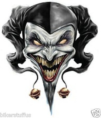 AIRBRUSH JESTER HARD HAT STICKER HELMET STICKER LAPTOP STICKER TOOLBOX STICKER 