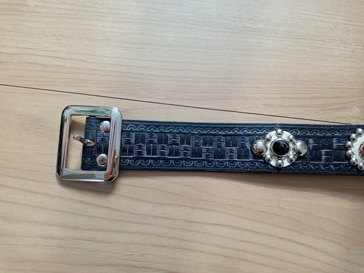 1950s Vintage Bruce Springsteen Design Carving Studded Belt