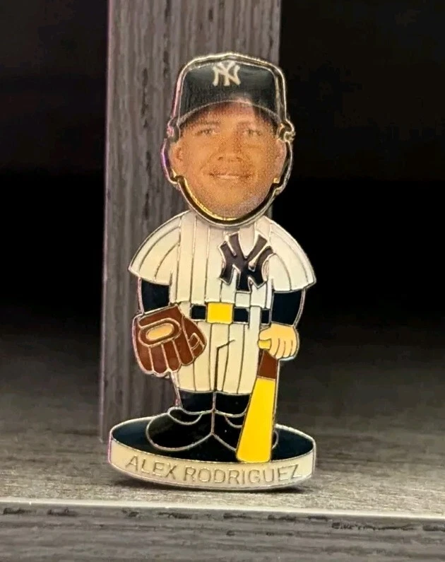 ⚾ Rare Alex Rodriguez New York Yanks MLB Baseball Team Vintage Bobblehead Pin - Image 3 of 4