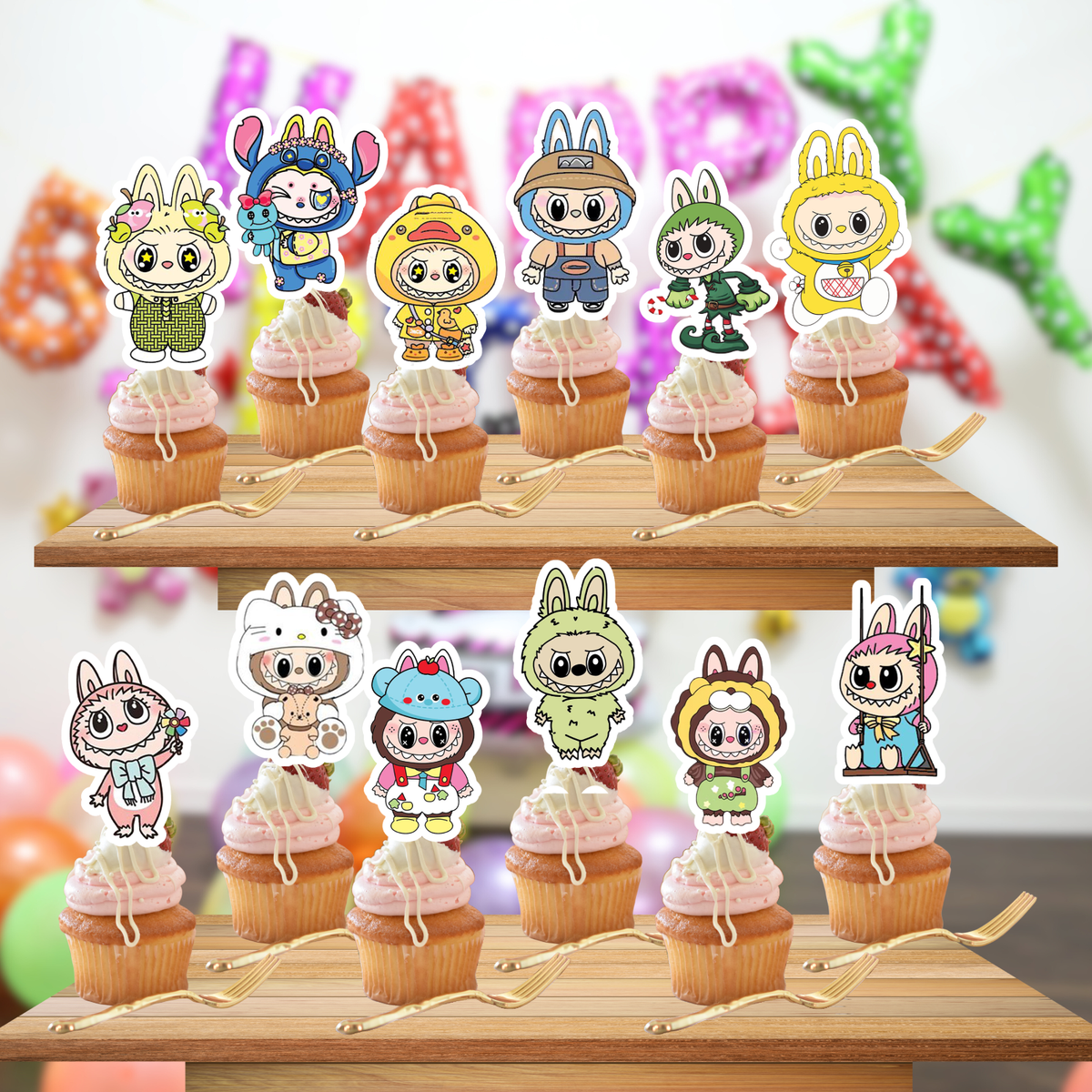Labu Foil Balloons Hibeautylife]Cartoon Labubu Foil Balloons Capybara ...