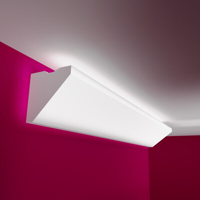 LED Stuckleiste indirekte Beleuchtung Lichtleiste weiß LS8 ELHARE