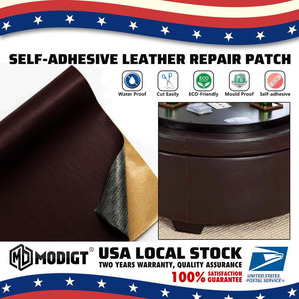 Leather Repair Kit Self-Adhesive Patch Stick on Sofa Clothing Car Seat Couch US