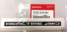 Genuine OEM Honda CR-V Element Realtime 4WD Sticker 75722-S10-A01 CRV 4 WD
