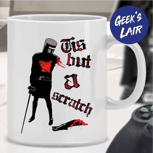 Monty Python Holy Grail Mug • Black Knight Tis But A Scratch • Dishwasher Safe