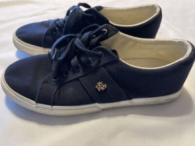 Ralph Lauren Janson II Canvas Sneakers Blue Womens Size 9 | eBay