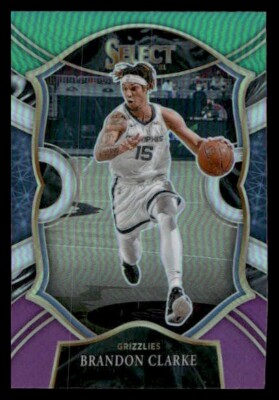 2020 Panini Select #55 Brandon Clarke TRI COLOR Memphis Grizzlies