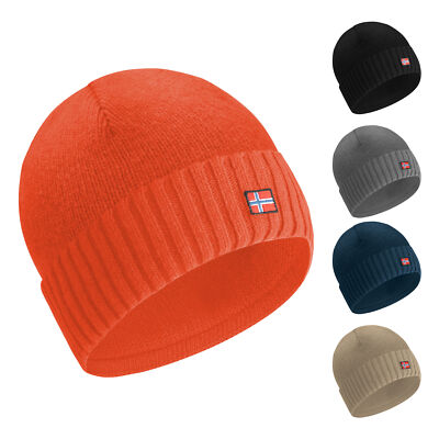 ACE Norway Wintermüt Strick-Mütze auf Schaf-Wolle Woll-Beanie Damen & Herren