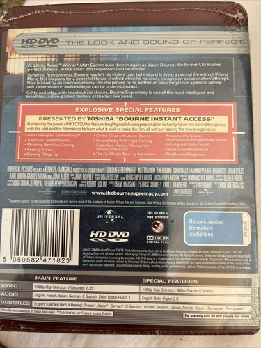 The Bourne Supremacy -New And Sealed HD DVD - Matt Damon - M - Free Postage - Picture 2 of 2
