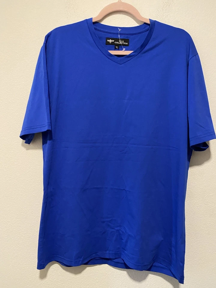 Camiseta Colección VIP Cuello en V Azul Real Para Hombre Talla XL Mezcla Algodón EE. UU. NUEVA CON ETIQUETAS.  Foto 2 de 4