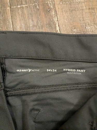 Old Navy Hybrid Pants Mens Size 34x34 Gray Active Built In Flex NWT - Picture 6 of 8