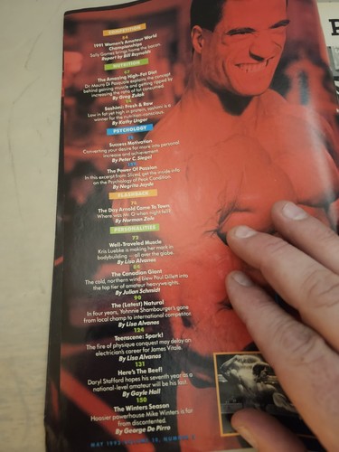 Vintage Flex Joe Weider Magazine Mr. Mass May 1992 Arnold Schwarzenegger - Picture 3 of 3