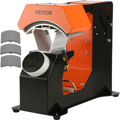 VEVOR DIY Hat Heat Press Auto Cap Press 3Heating Pad Sublimation Transfer Print