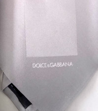 Dolce Gabbana Tie Gray Silver Placed Pannels Formal Attire NWT And Box