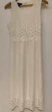 women’s Alfani sleeveless cream lace tea length dress size 12