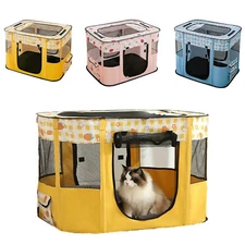 Portable Dog Playpen Pop up Pet Cat Tent Playground Folding Exercise Tent House