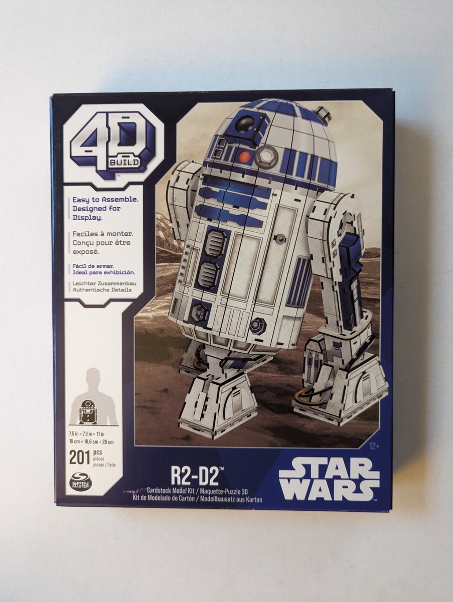 Star Wars 4D Build R2-D2 Cardstock 201pc Model Kit - Designed for