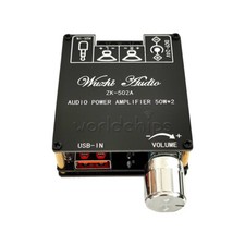 2.0 Dual Channel Bluetooth 5.1 Power Audio Stereo Amplifier Board 50W 2 ZK-502A