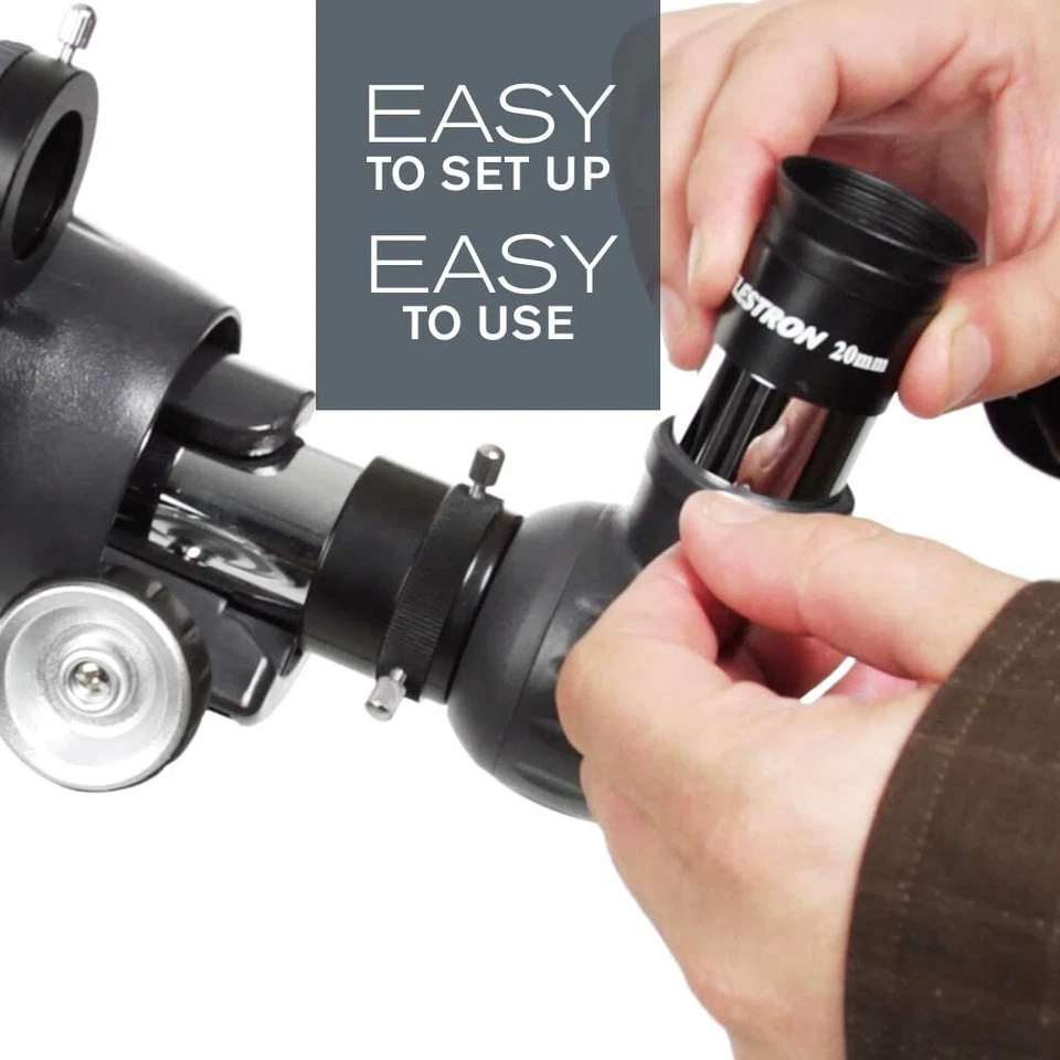 Celestron AstroMaster 70AZ Refractor Telescope Fully Coated Glass Optics - Image 4 of 4