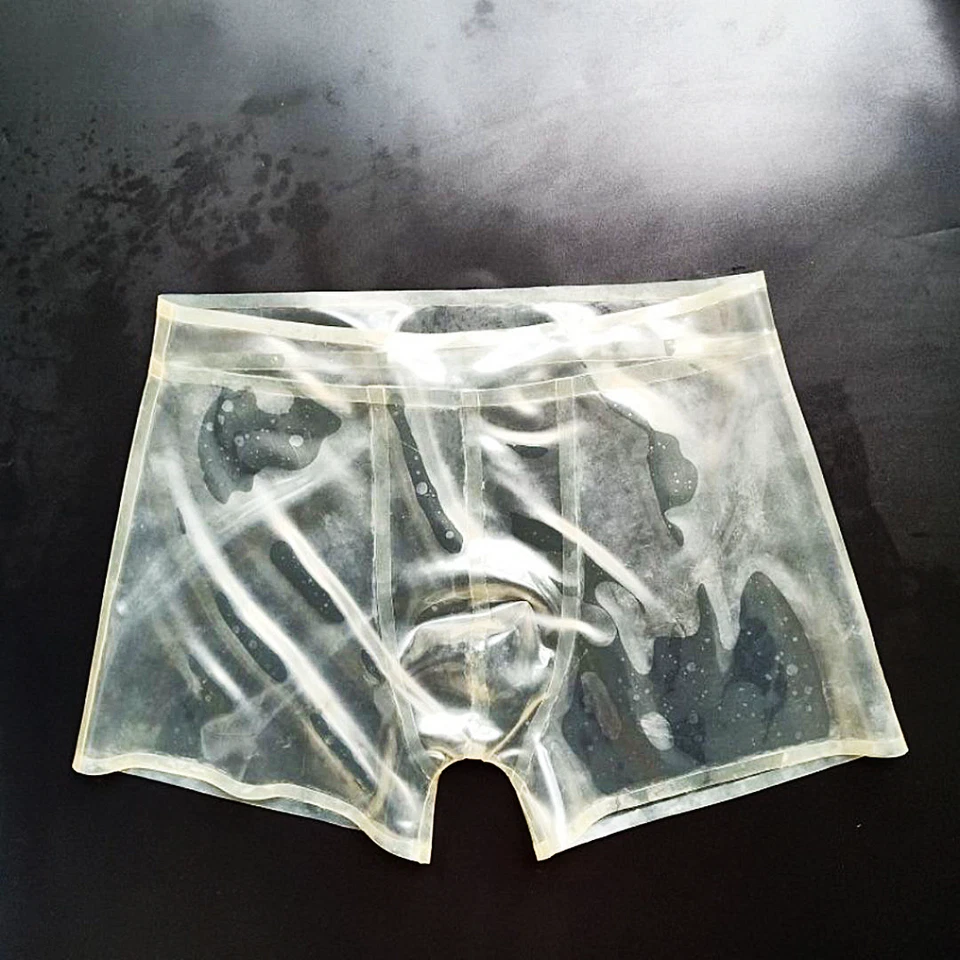 US 100% Latex RubberTransparent Briefs Men's Shorts Tight Underwear Fetish BDSM - Image 3 of 4
