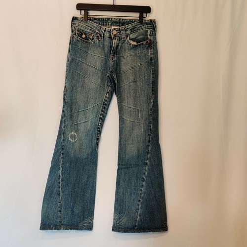 True Religion 503 Women Flare Blue 