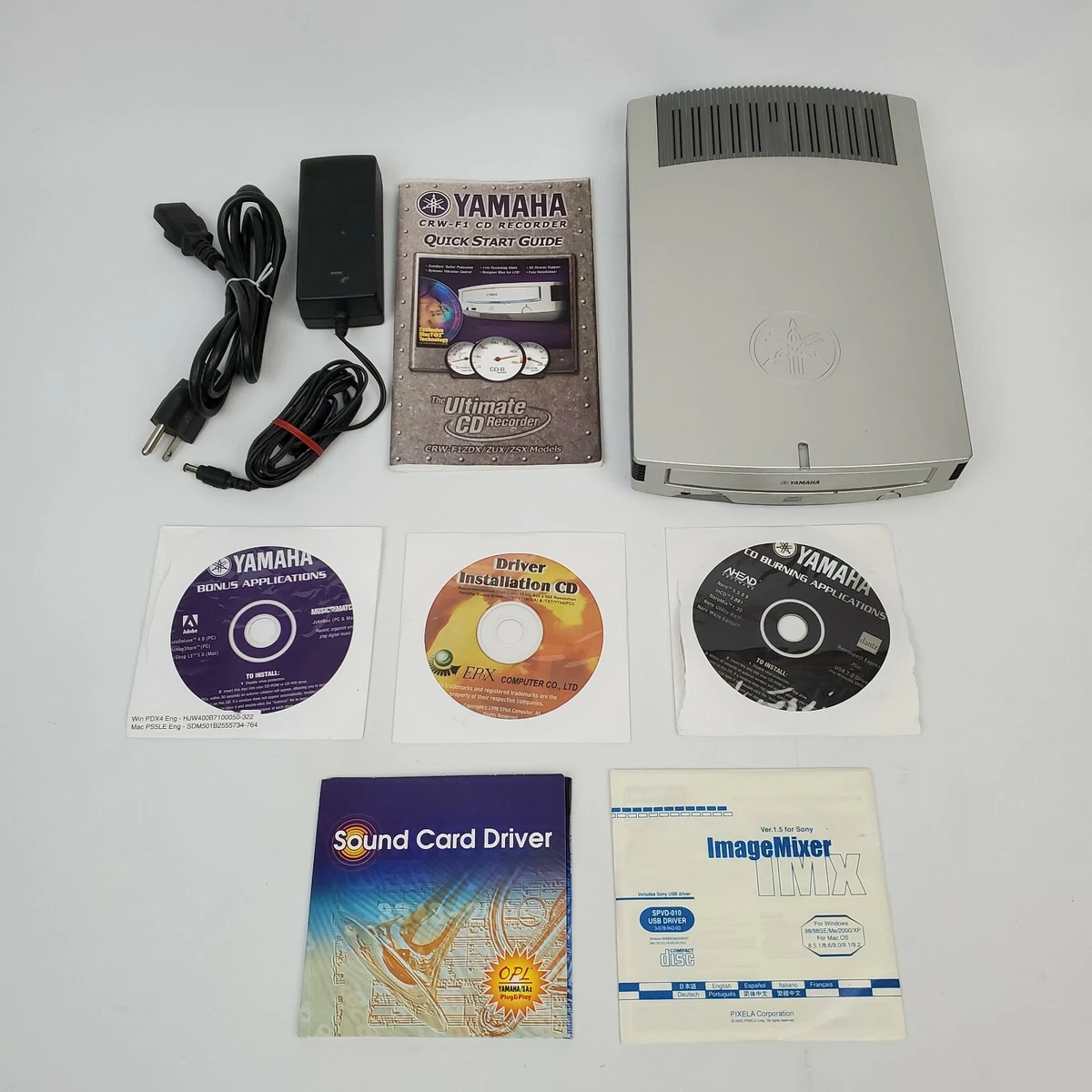 Yamaha CRW-F1 F1UX External USB CD Drive Recorder Rewriter With CD.