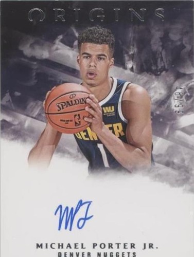 2018 Panini Prizm Signatures Michael Porter Jr #RS-MPJ Rookie RC