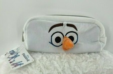 Disney Pencil Pouch Frozen II OLOF Make-Up Bag White Plush Zip Bag