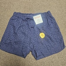 NWT Cat  Jack Girls Shorts Size 7/8 with Flexible Draw String. Blue.