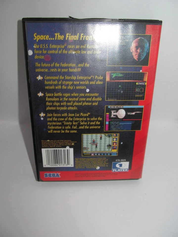 Star Trek: The Next Generation Echoes From the Past (Sega Genesis, 1994) Working - Image 4 of 4