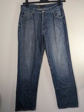 Henri Lloyd Mens Jeans 32R Stitch Original SS08 Blue Denim Gold Laurel Logo