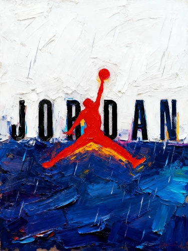 Michael Jordan Jumpman Logo Grailpop Basketball Card Print Artist Signed /30