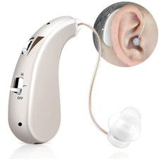 Rechargeable Digital Hearing Aid Sound Amplifier Adjustable Behind Ear UK
