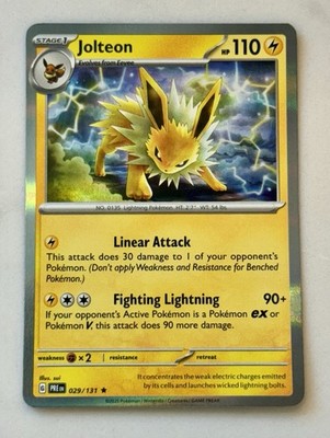 Pokemon Prismatic Evolutions Jolteon Holo 029/131 TCG English - NM/Mint